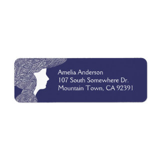 Lady Address Label