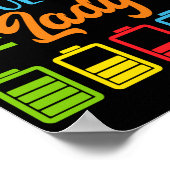 Lady Akku-Lebensdauer einer Schulmittagsleder Poster (Ecke)