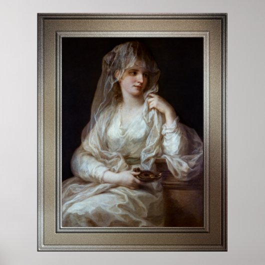 Lady als Vestal-Jungfrau von Angelika Kauffmann Poster (Vorne)