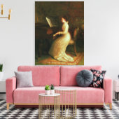 Lady am Klavier Leinwanddruck (Insitu (Wohnzimmer))