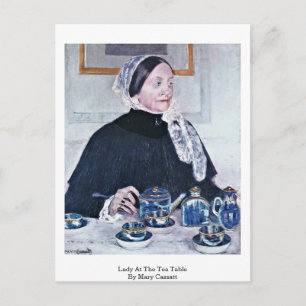 Lady am Tea Table von Mary Cassatt Postkarte