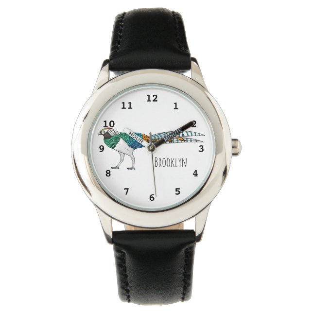 Lady Amherst-Cartoon Armbanduhr (Vorderseite)