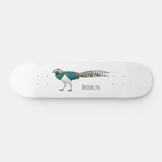 Lady Amherst-Cartoon Skateboard (Horizontal)