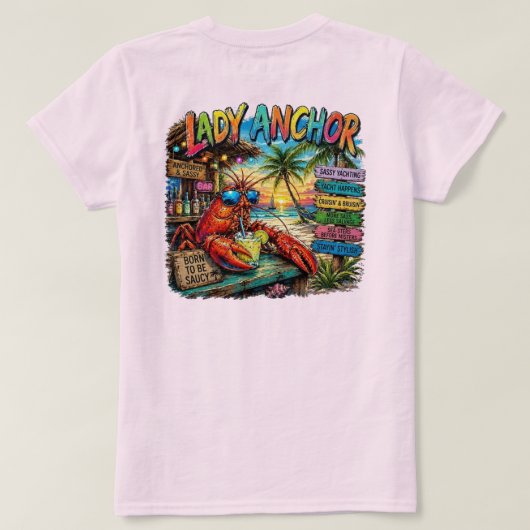 Lady Anchor T-Shirt (Design Rückseite)
