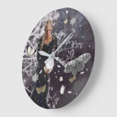 Lady and Crystal Ball Round Clock Große Wanduhr (Winkel)