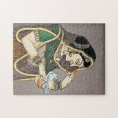 Lady and Dove Puzzle (Horizontal)