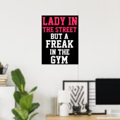 Lady and Freak Workout Motivierend Poster (Heimbüro)