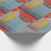 LADY AND FRUITS TABLE SET ART DECO SCHÖNHEIT GESCHENKPAPIER (Ecke)