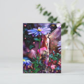 Lady and Gift Postkarte (Stehend Vorderseite)