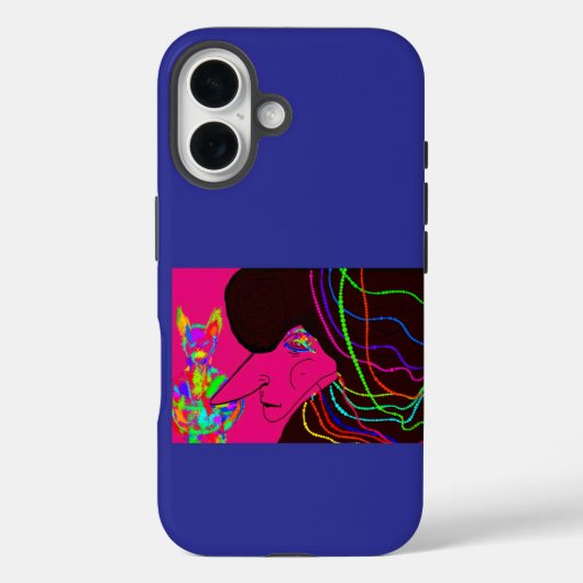 Lady and Her Furry Magical Rainbow Doll Case-Mate iPhone Hülle (Rückseite)