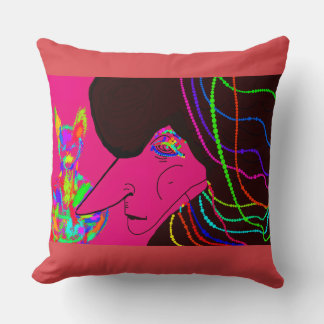 Lady and Her Magical Rainbow Doll  Kissen