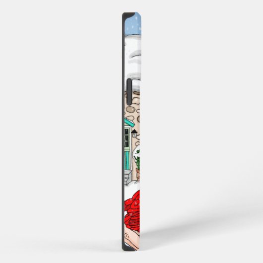 Lady and Kardinal von der englischen Hütte Art iPhone Hülle (Rechte Seite)