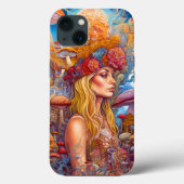 Lady and Mushrooms Surreal Fantasy Art Case-Mate iPhone Hülle (Rückseite)