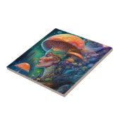 Lady and Mushrooms Surreal Fantasy Art Fliese (Seite)