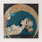 Lady and the Moon Collage Puzzle (Horizontal)