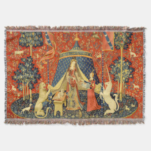 Lady and The Unicorn mittelalterlicher Teppich: Fr Decke