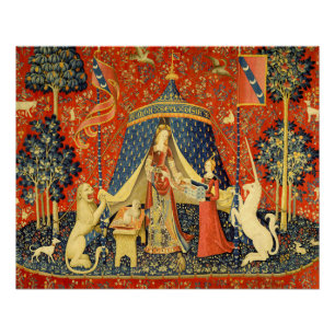 Lady and The Unicorn mittelalterlicher Teppich: Fr Poster
