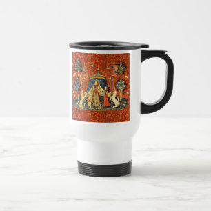 Lady and The Unicorn mittelalterlicher Teppich: Fr Reisebecher