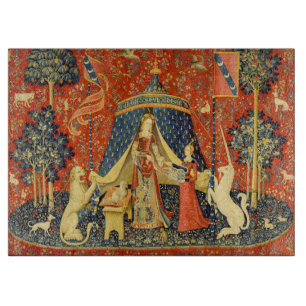 Lady and The Unicorn mittelalterlicher Teppich: Fr Schneidebrett