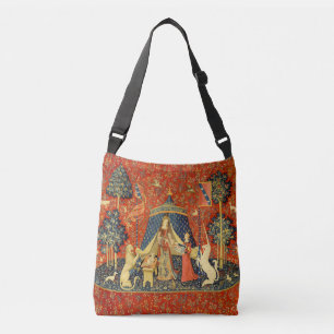 Lady and The Unicorn mittelalterlicher Teppich: Fr Tragetaschen Mit Langen Trägern