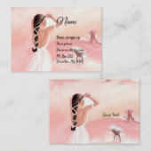 Lady and Unicorn Business Card Visitenkarte (Vorne/Hinten)