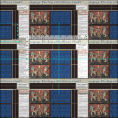 Lady and Unicorn DIY Tasse Rugs Stoff (Kachel)