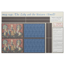 Lady and Unicorn DIY Tasse Rugs Stoff