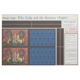 Lady and Unicorn DIY Tasse Rugs Stoff