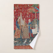 Lady and Unicorn Medieval Tapestry Hearing Badhandtuch Set (Handtuch)