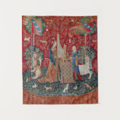 Lady and Unicorn Medieval Tapestry Hearing Wandteppich (Vorderseite)