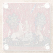 Lady and Unicorn Medieval Tapestry Sight Glasuntersetzer (Rückseite)