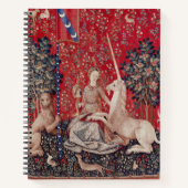 Lady and Unicorn Medieval Tapestry Sight Notizblock (Vorderseite)