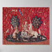 Lady and Unicorn Medieval Tapestry Sight Poster (Vorne)