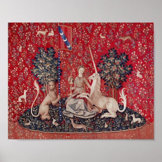 Lady and Unicorn Medieval Tapestry Sight Poster (Vorne)