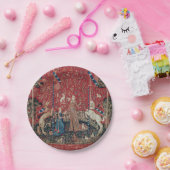 Lady and Unicorn Medieval Tapestry Taste Pappteller (Party)
