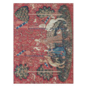 Lady and Unicorn Medieval Tapestry Taste Tischdecke (Vorderseite)