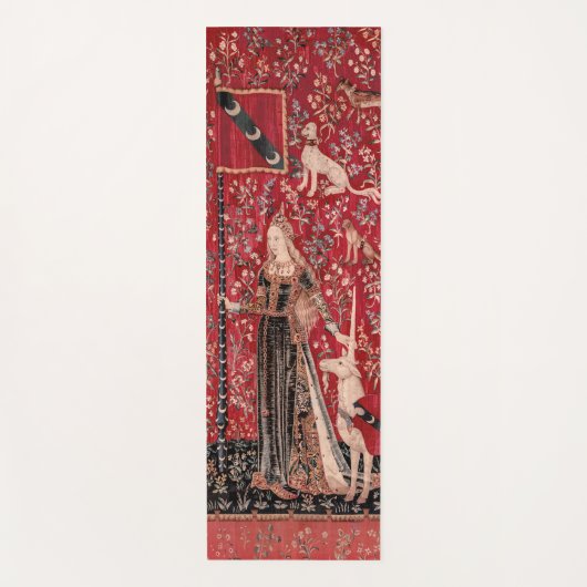 Lady and Unicorn Medieval Tapestry Touch Yogamatte (Vorderseite)