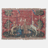 Lady and Unicorn Mittelalterliche Tapestation Gesc Decke (Vorderseite)