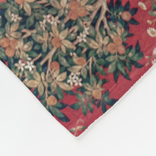 Lady and Unicorn Mittelalterliche Tapestation Gesc Fleecedecke (Ecke)