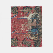 Lady and Unicorn Mittelalterliche Tapestation Gesc Fleecedecke (Vorderseite)