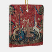 Lady and Unicorn Mittelalterliche Tapestation Gesc Keramikornament (Rechts)