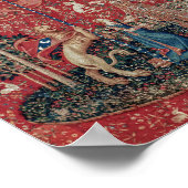 Lady and Unicorn Mittelalterliche Tapestation Gesc Poster (Ecke)