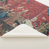 Lady and Unicorn Mittelalterliche Tapestation Gesc Sherpadecke (3/4)