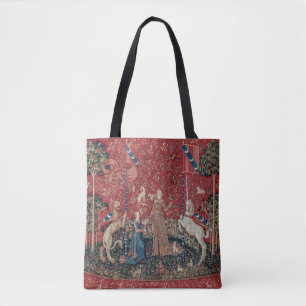 Lady and Unicorn Mittelalterliche Tapestation Gesc Tasche
