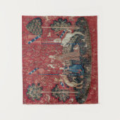 Lady and Unicorn Mittelalterliche Tapestation Gesc Wandteppich (Vorderseite)