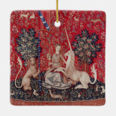 Lady and Unicorn Mittelalterliche Tapestry - Blick Keramikornament (Rückseite)