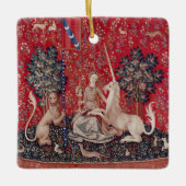 Lady and Unicorn Mittelalterliche Tapestry - Blick Keramikornament (Vorderseite)