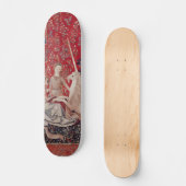 Lady and Unicorn Mittelalterliche Tapestry - Blick Skateboard (Vorderseite)