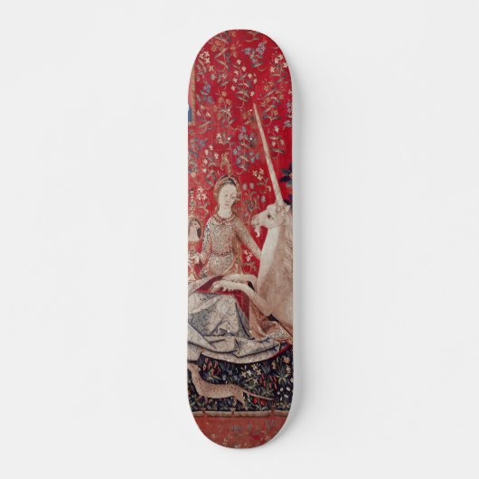 Lady and Unicorn Mittelalterliche Tapestry - Blick Skateboard (Vorne)