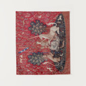 Lady and Unicorn Mittelalterliche Tapestry - Blick Wandteppich (Vorderseite)